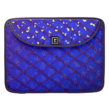 Djupblå & guld- hjärtor MacBook pro sleeve