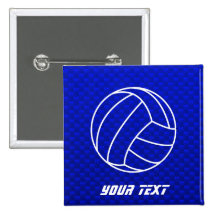 Djupblå volleyboll pins
