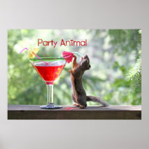 Djur ekorre för party affisch