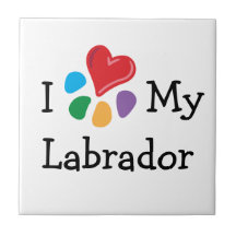 Djur Lover_I hjärta min Labrador Keramiska Plattor