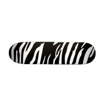 Djur mini- Skateboard för svartvit zebra tryck