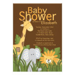 Djur neutral baby shower för djungelSafari Tillkännagivande