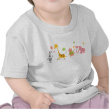 Djur ståtar på t-shirts