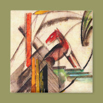 Djur teckning av den Franz Marc Expressionistmålar magneter