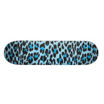 Djur tryckpäls flår svart för vildLeopardblått Skate Decks