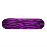 Djur tryckpäls flår svart lilor för sebra skate decks
