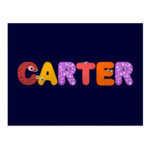 djurt alfabet Carter Vykort