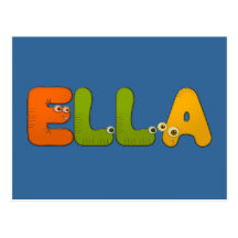 djurt alfabet Ella Vykort