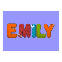 djurt alfabet Emily Visitkort