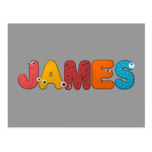 djurt alfabet James Vykort