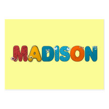 djurt alfabet Madison Visitkort Mallar