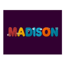djurt alfabet Madison Vykort