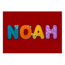 djurt alfabet Noah Visitkort