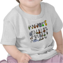 Djurt alfabet t-shirts