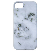 Djurtryck i snön iPhone 5 fodral