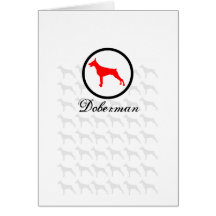 Doberman classics grußkarten