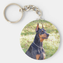 Doberman Keychain Nyckel Ringar