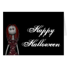 docka för 3D Bonga - - Gothy rödhårighappy hallowe Kort