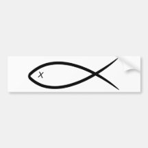 Död Jesus fisk Bildekaler