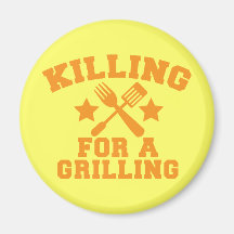 DÖDA FÖR A som GRILLAR BBQ-design Kylskåpmagneter