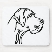 Doggen Kopf Zeichnung Mousepad