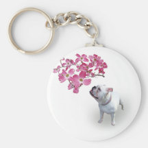 Dogwood och bulldogg nyckel ring
