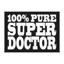 Doktorfödelsedagsfester: 100% rena toppna doktor sträckta canvas tryck