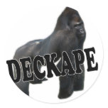 Dokumentförstörare Deckape Rund Klistermärke