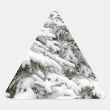 Dolda träd för snö triangle sticker