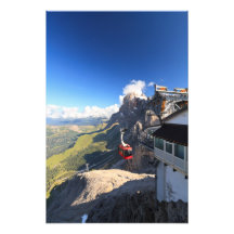 Dolomites - antennen beskådar från den Rosetta mon Fotografiska Tryck