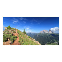Dolomiti - belvedere över den Fassa dalen Fotokort