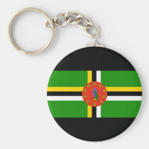 Dominikisk flagga nyckel ring