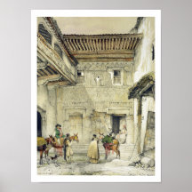 Domstol av moskén (Uteplats de la Mesquita), från  Print