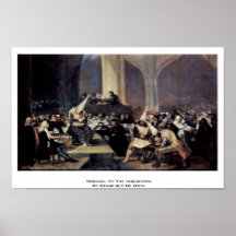 Domstol av räfsten av Francisco De Goya Affisch