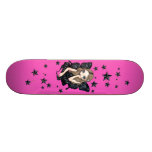 Döskallar och rosa gotisk felik Skateboard för stj skateboards