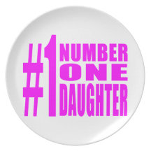 Dotterfödelsedagjulen numrerar en dotter dinner plate