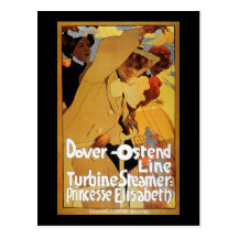 Dover Ostend fodrar turbinsteameren Vykort