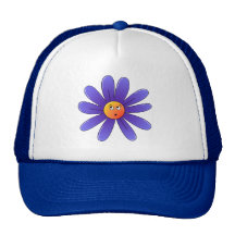 Dozy daisy i blått trucker kepsar