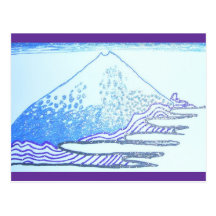Dra i Gelbläck, Hokusai målning Vykort