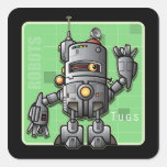 Dra robotklistermärken
