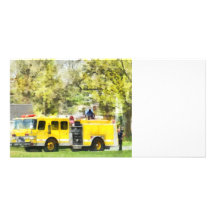 Dra tillbaka på firehousen foto kort