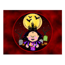 Dracula Halloween kort Vykort