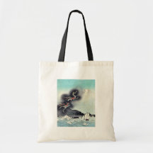 Drake som stigning över Mount Fuji Ukiyoe Tote Bag