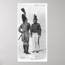 Dräkter av franska flottor från 1804 till 1814 posters
