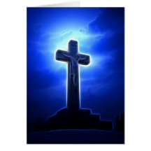 Dramatisk Jesus Crucifixion Hälsnings Kort