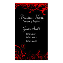Dramatiskt rött virvlar runt:: Visitkortmall