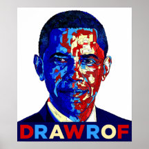 DRAWROF FRAMÅT Barack Obama är den BAKÅTRIKTADE af