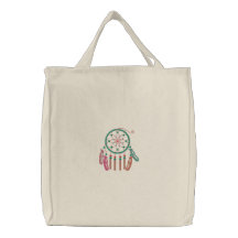 Dreamcatcher broderade toto hänger lös tygkasse