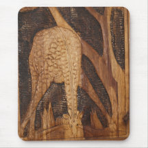 Dricka den afrikanska giraffet Mousepad Musmattor