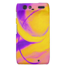 Droid RAZR - Gult rosa, purpurfärgad vattenfärg